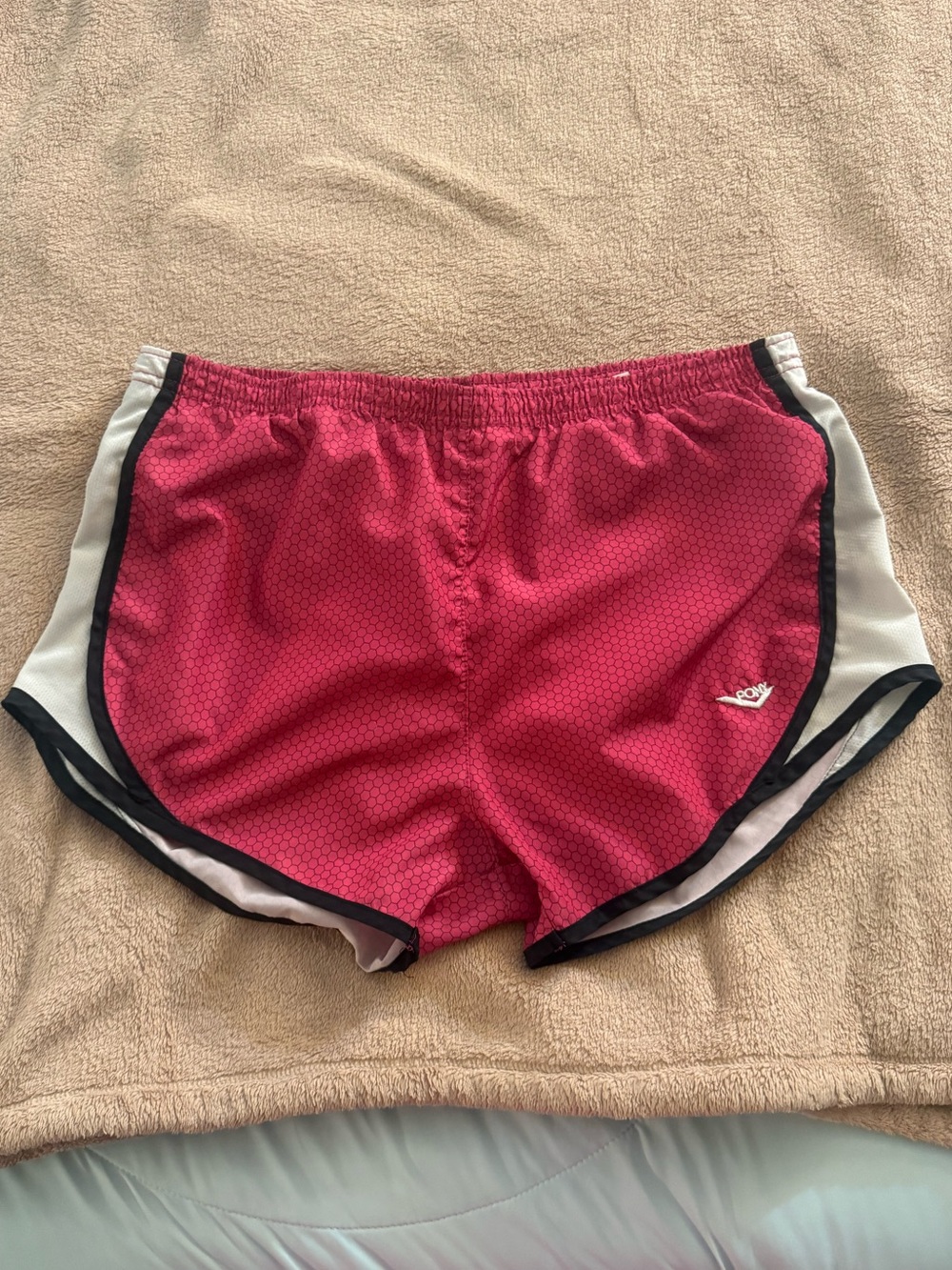 Pony Women's Pink and White Athletic Shorts